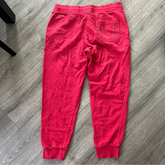 True Religion Mens Red Jogger Sweat Pants Size Large - Picture 7 of 7